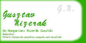 gusztav mizerak business card
