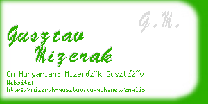 gusztav mizerak business card